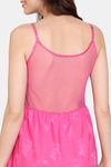 Zivame Floral Vows Woven Knee Length Nightdress - Tea Rose — thumbnail 6